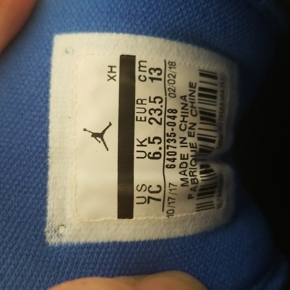 Jordan 1 Mid Hyper Paint Splatter 7C Toddler Blue Black - Picture 13 of 16